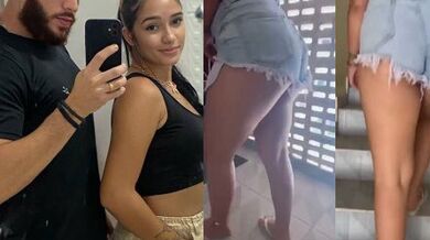 Vizinha rabuda gravada subindo escada sem calcinha