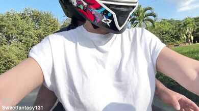 My favorite DiDi customer notices I'm not wearing a bra and puts his hands in my panties