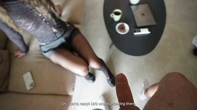 My girlfriend's friend is such a slut, she was flirting with me, and I had to fuck her. POV