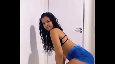 Instagram celebrity dancing to funk music.