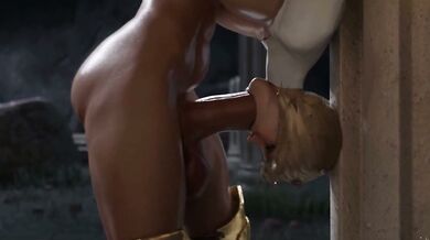 Fantastic futa shemale MILF passionately fucks blonde's pussy and fills it with cum