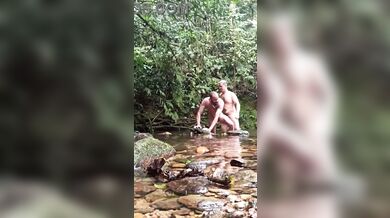 Gay orgy by the river