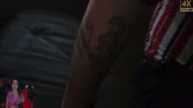 The cuckold didn't even notice that it took me a while to get back from the gym, I brought him a surprise in my pussy and made him clean it all up!