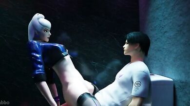 Hendai - pornô de mulheres sentando em 3D com musica de funk