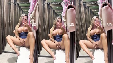 Mari Reis Tocando Siririca em um Provador