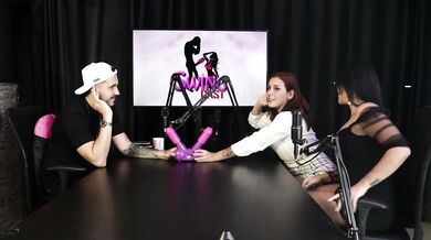 Naughty hottie gets naked showing off her delicious pussy after the handjob game - Bia Ruyva & Jack Por (SHEER/RED)