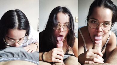 Incredible slobbery and greedy blowjob that White Moon gave this morning