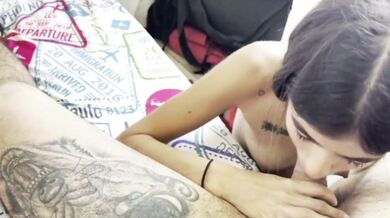 Step sister gives me a nice blowjob while we are home alone FULL STORY