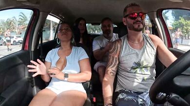 Ted hitched a ride with Mari and Chell and got a young girl in the back seat - Candy Debby