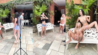 Behind the scenes of naked photoshoot in Brazil